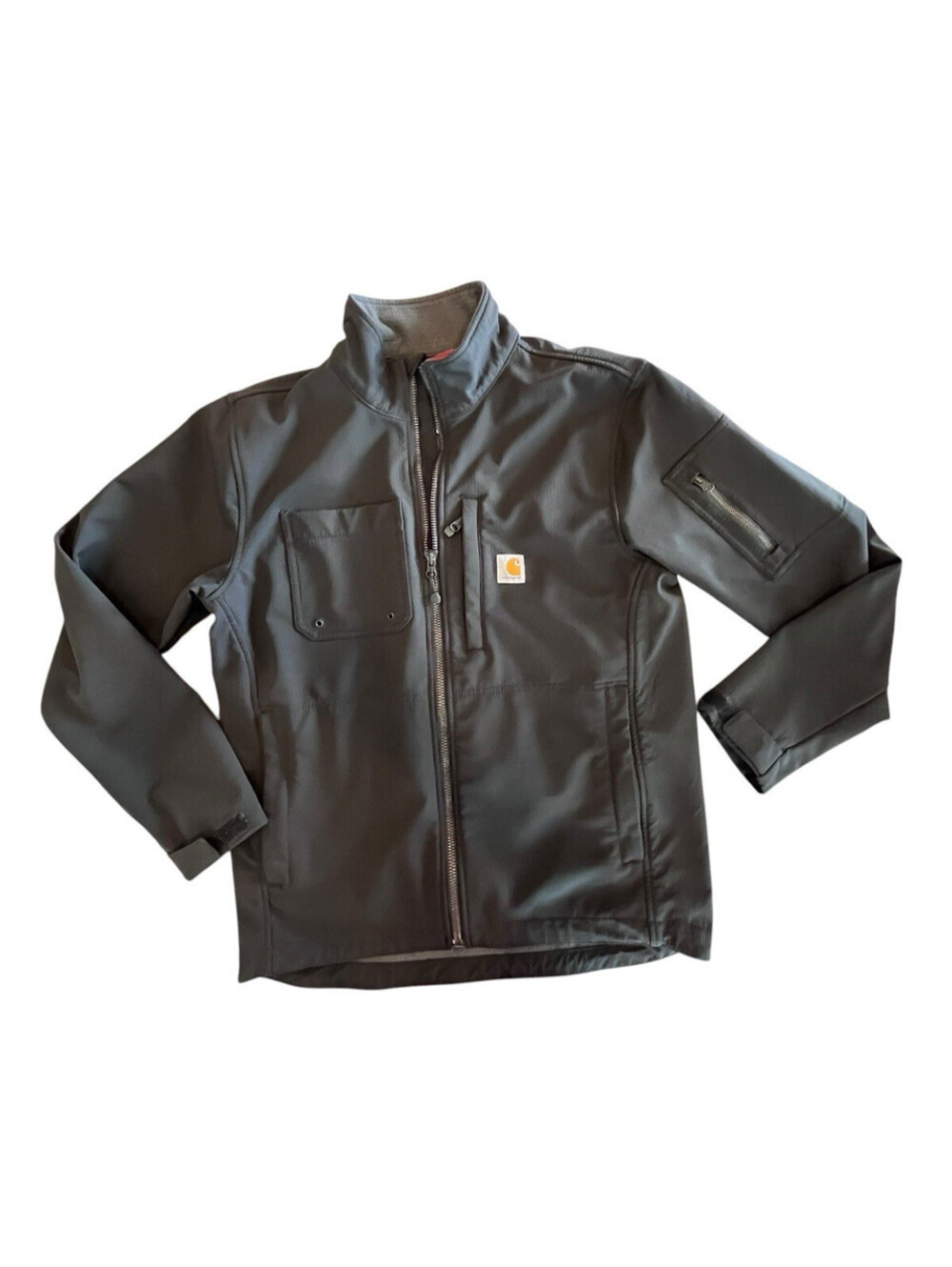Carhartt Jacket Mens Sz Med Rough Cut Black Soft Shell Rain Defender 3099.17